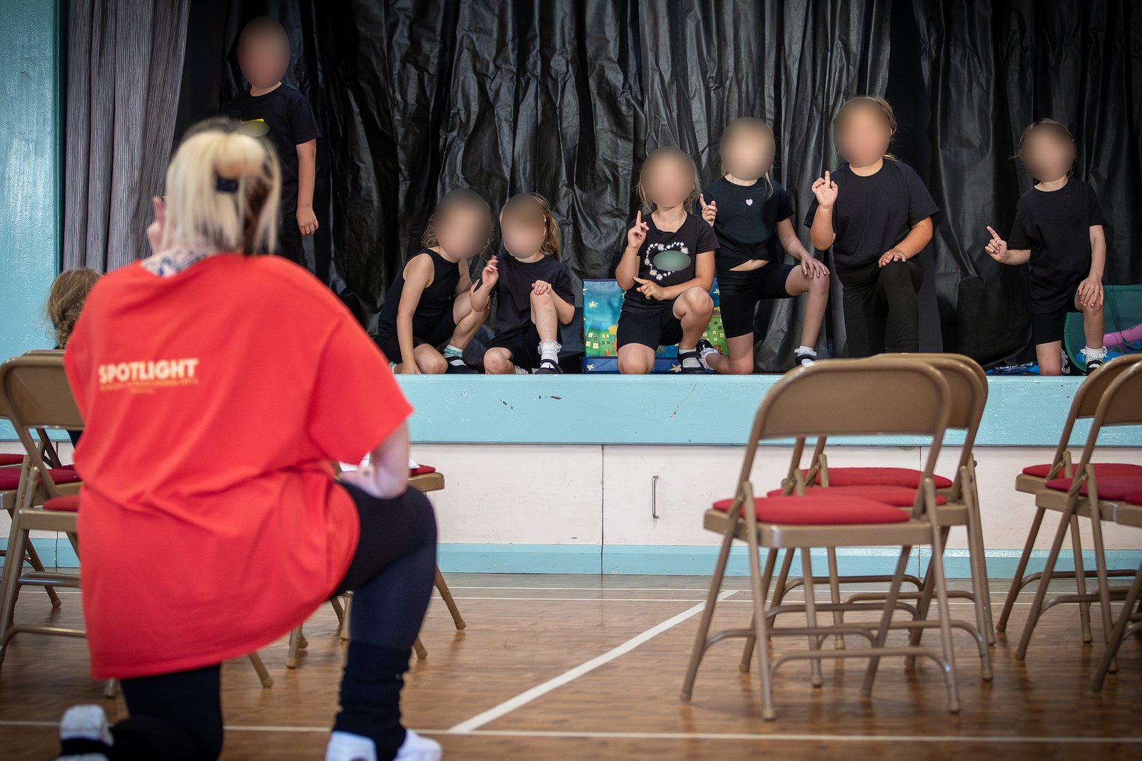 The Spotlight group rehearsing together during the 2024 workshop